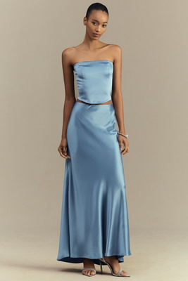 Evie Strapless Satin Set