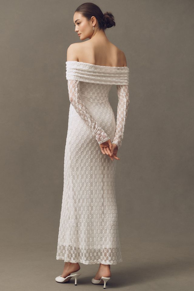 Bardot Adoni Off-The-Shoulder Fitted Stretch Lace Midi Dress #2