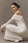 Bardot Adoni Off-The-Shoulder Fitted Stretch Lace Midi Dress