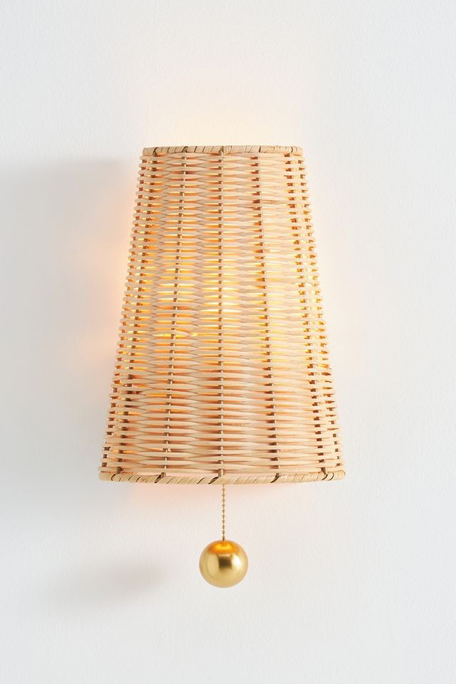Naida Rattan Wall Sconce #3
