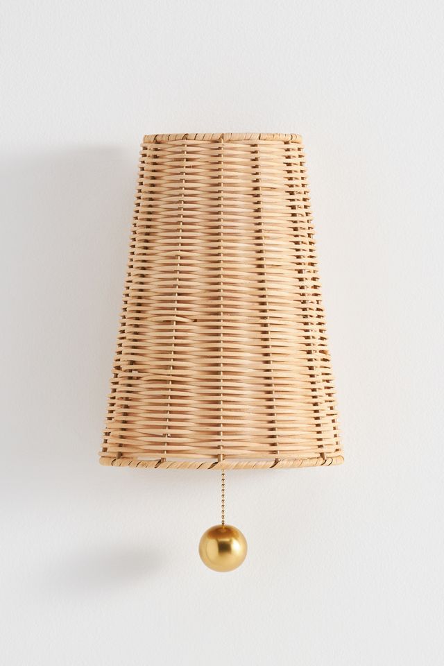 Naida Rattan Wall Sconce #4