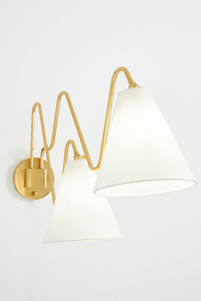 Onda Iron Double Plug-In Sconce Wall Light #3