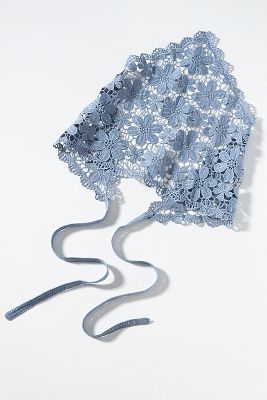 By Anthropologie Floral Crochet Hair Scarf