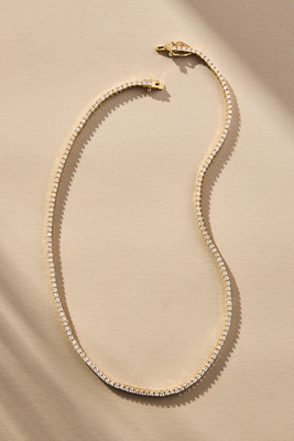 By Anthropologie Classic Tennis Necklace In Gold