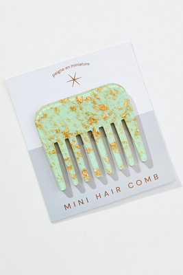 By Anthropologie Gold Leaf Mini Comb