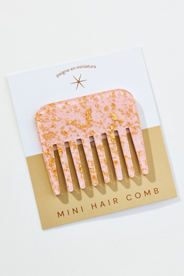 By Anthropologie Gold Leaf Mini Comb