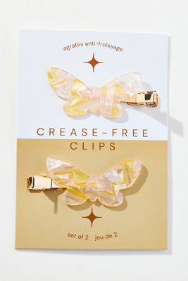 By Anthropologie Butterfly Crease-free Hair Clips, Set Of 2