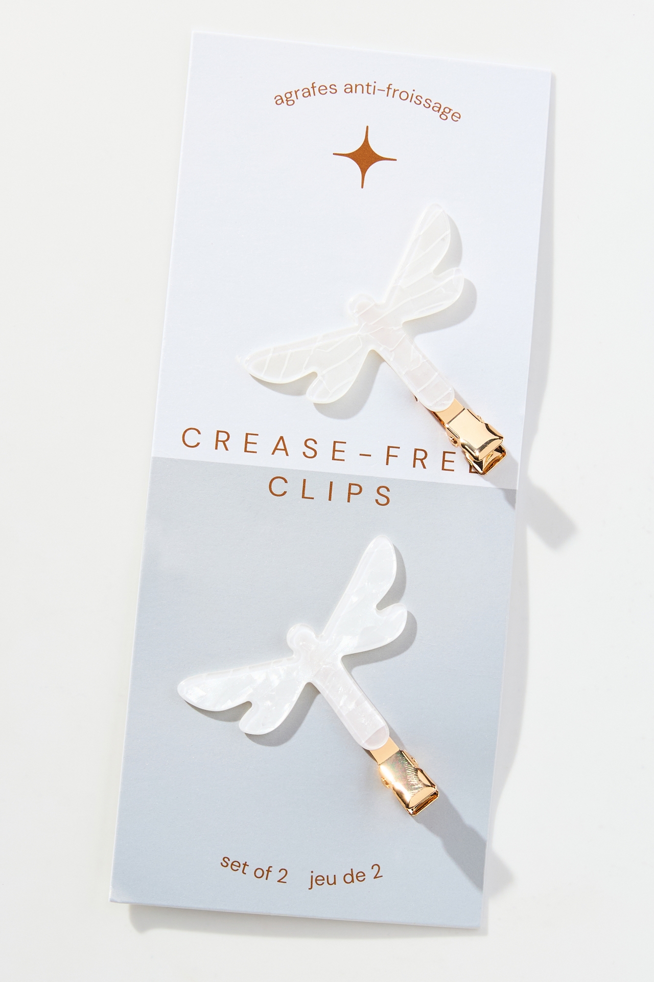 Dragonfly Crease-Free Hair Clips, Set of 2
