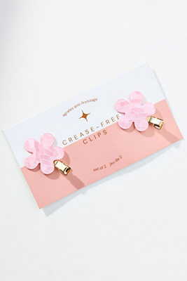 By Anthropologie Flower Crease-free Hair Clips, Set Of 2
