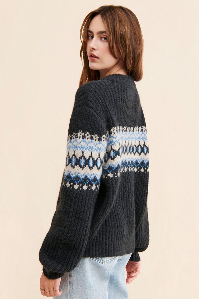 Moon River Fair Isle Knit Cardigan #1