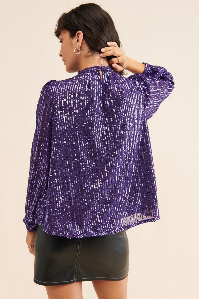 Let Me Be Shelly Sequined Blouse #1