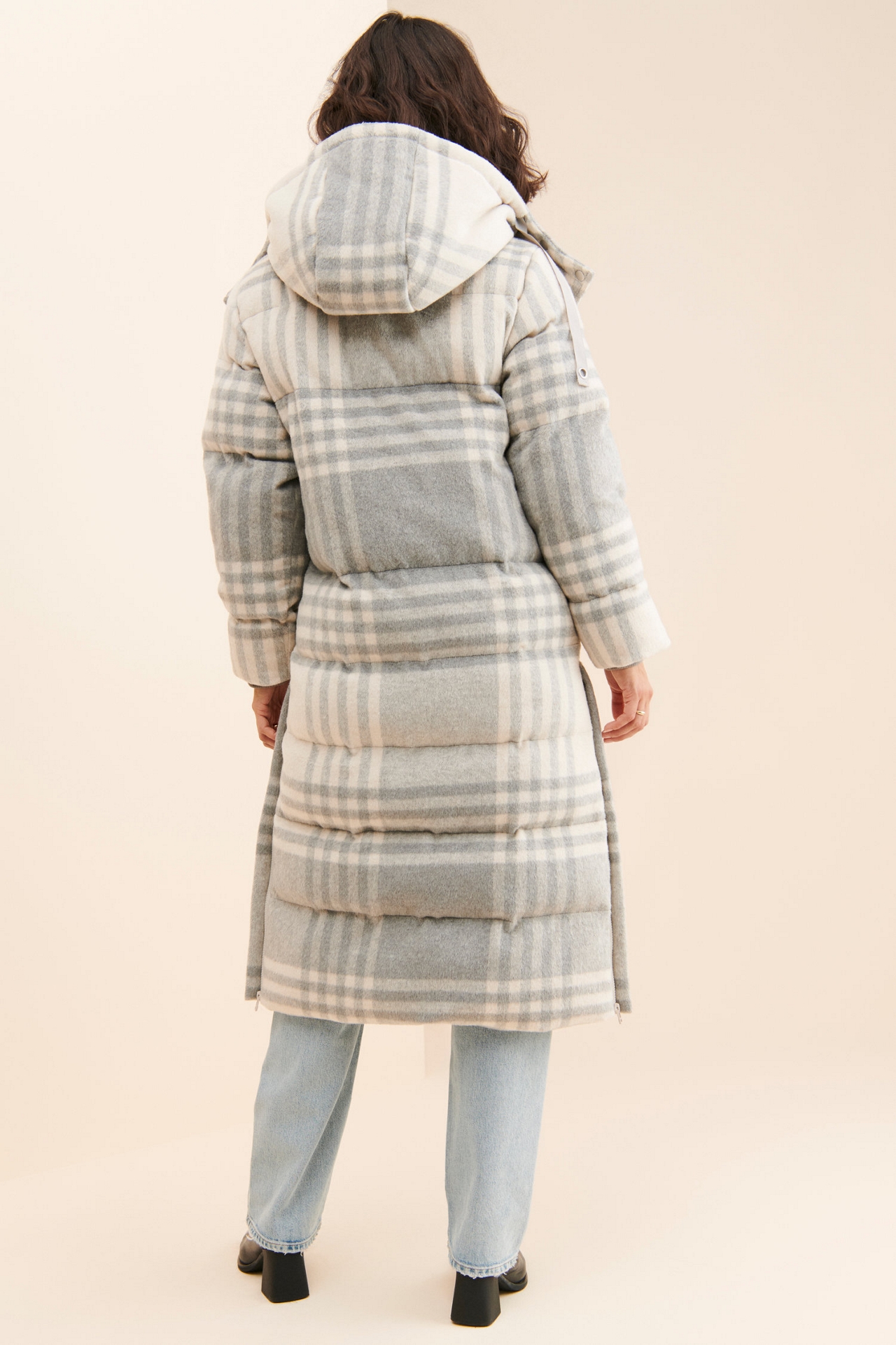 Bagatelle Plaid Oversized Puffer