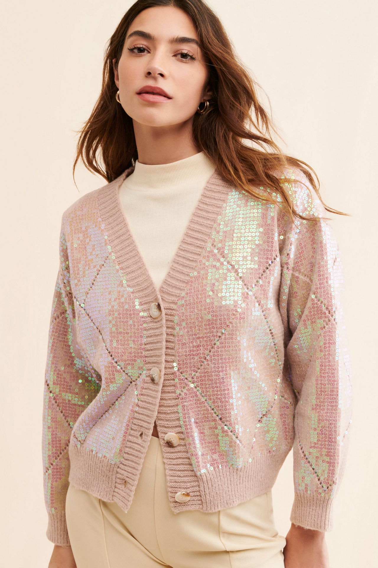 Line + Dot Mother Of Pearl Sweater