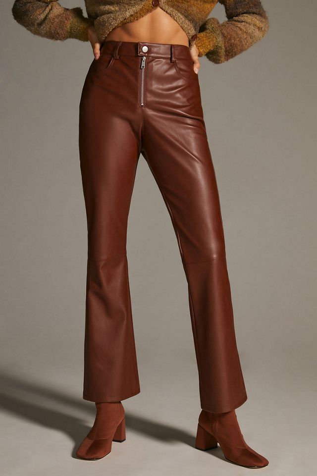 Avec Les Filles Vegan Leather Kick-Flare Pants #2