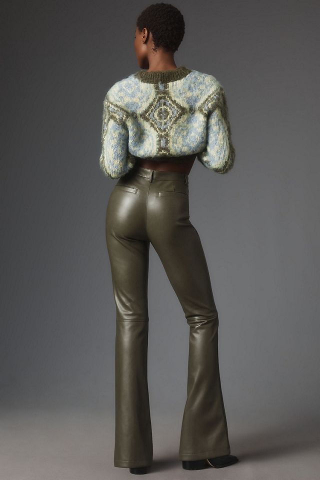 Avec Les Filles Vegan Leather Kick-Flare Pants | Anthropologie