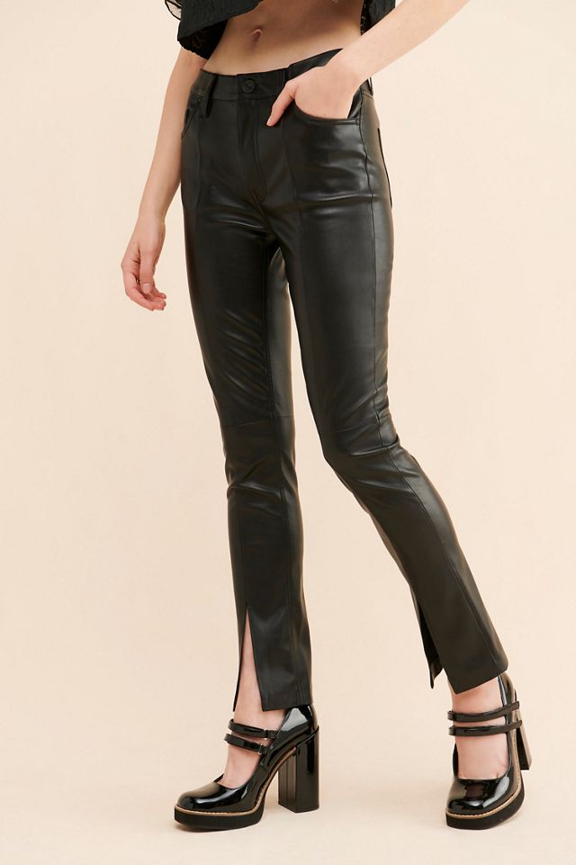 Hudson Barbara Vegan Leather Pants #1