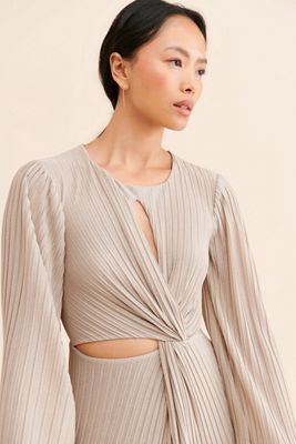 Significant Other Saskia Wavy Paneled Denim Maxi Skirt