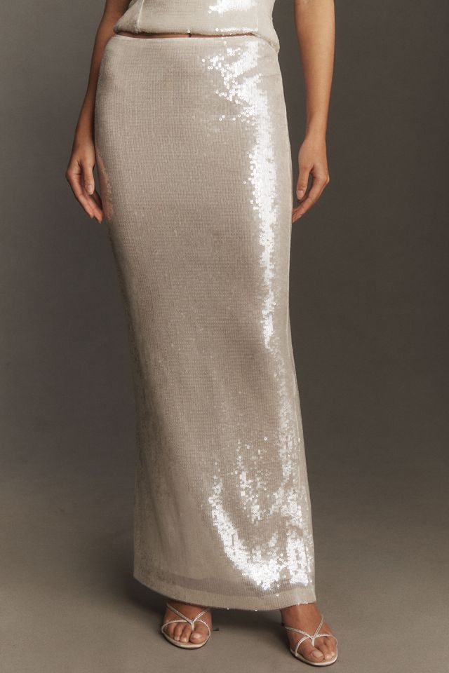 Mare Mare Sequin Shine Column Maxi Skirt #4