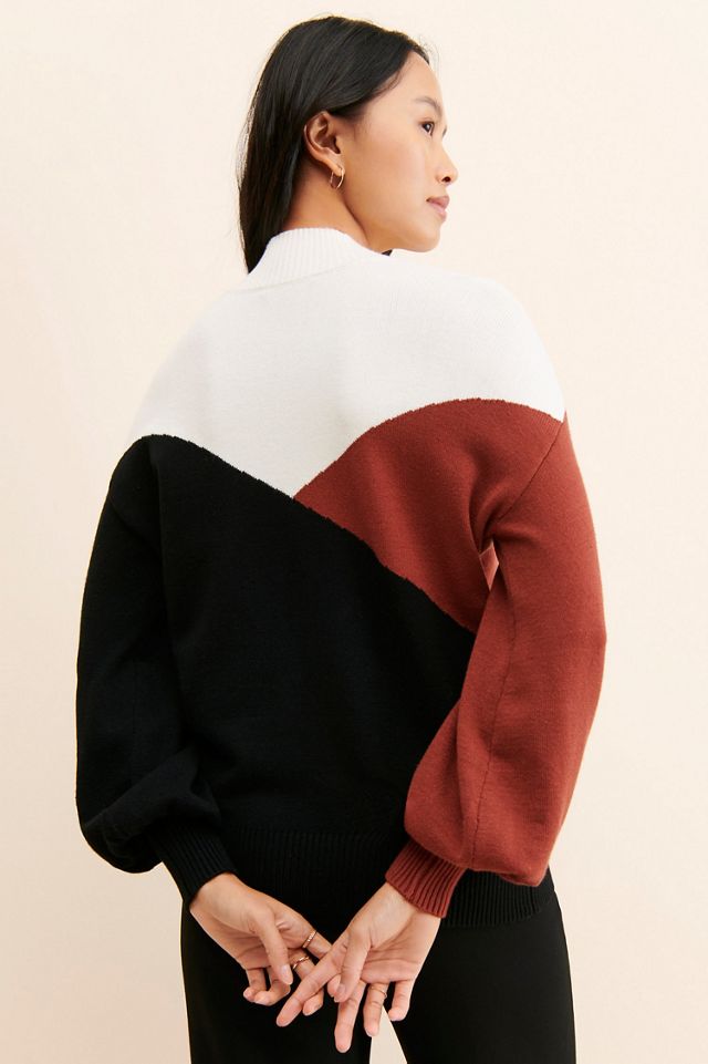 Laundry by Shelli Segal Colorblock Mock Neck Sweater #1