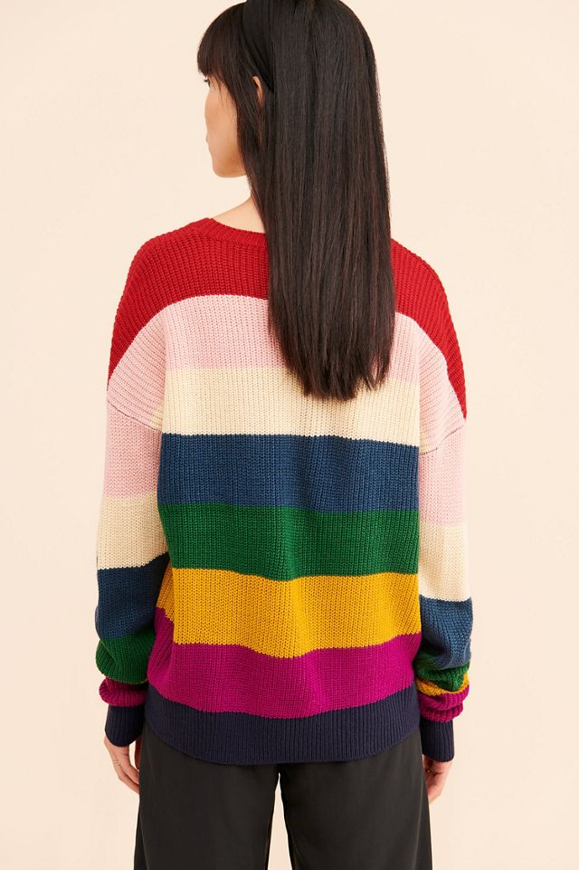 English Factory Rainbow Stripe Pullover #3