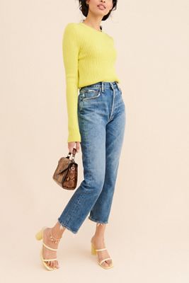 AGOLDE Riley Cropped Slim Straight Jeans