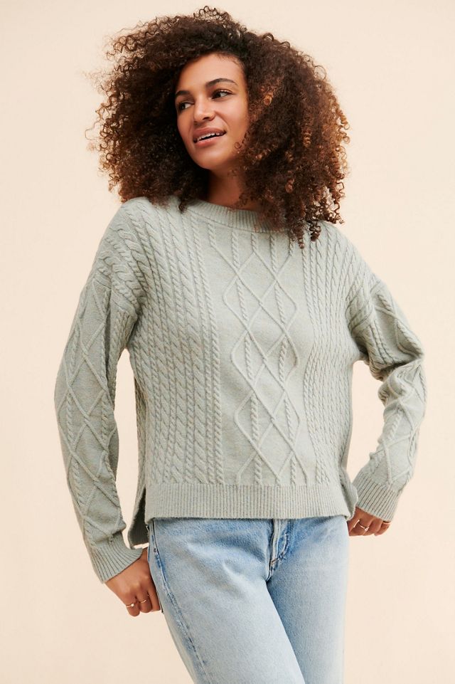 Flat White Sophie Cable Knit Pullover #3