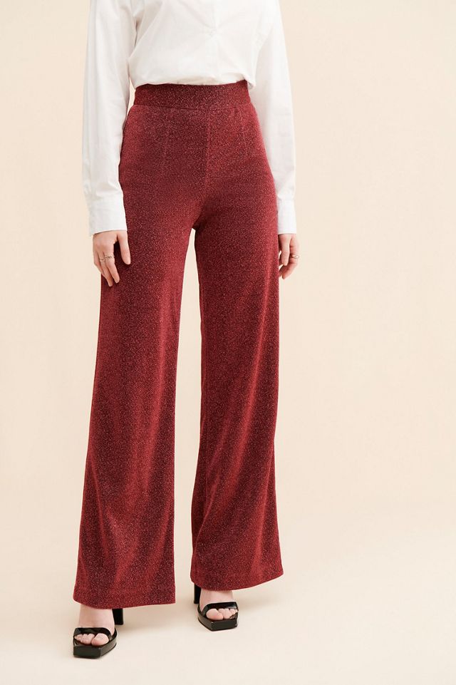 Audette Seventeen Metallic High-Rise Pants #1