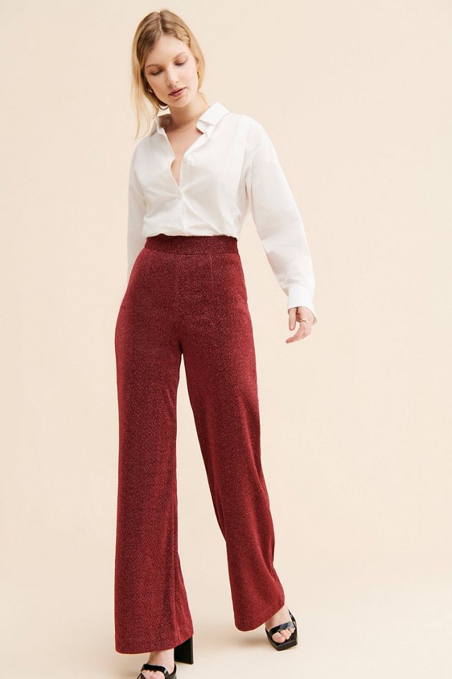 Audette Seventeen Metallic High-Rise Pants #2