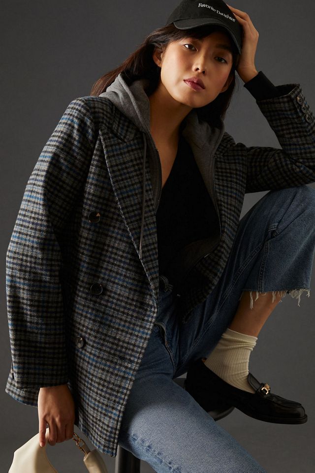Avec Les Filles Double-Breasted Hooded Coat #3