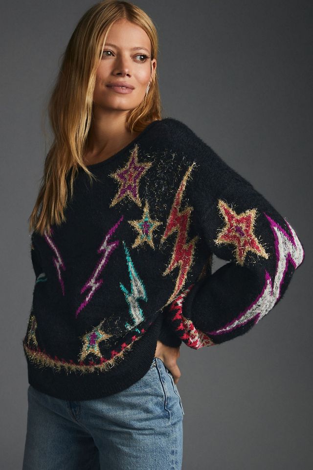 Pilcro Sparkle-Star Pullover #3
