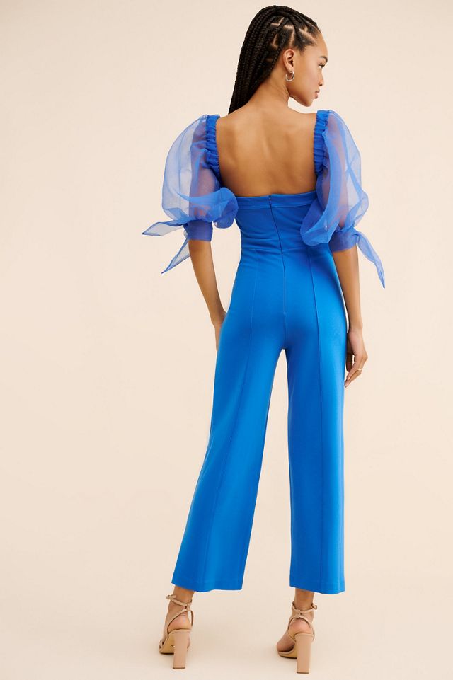 Esthe Cold Shoulder Puff Sleeve Jumpsuit #1