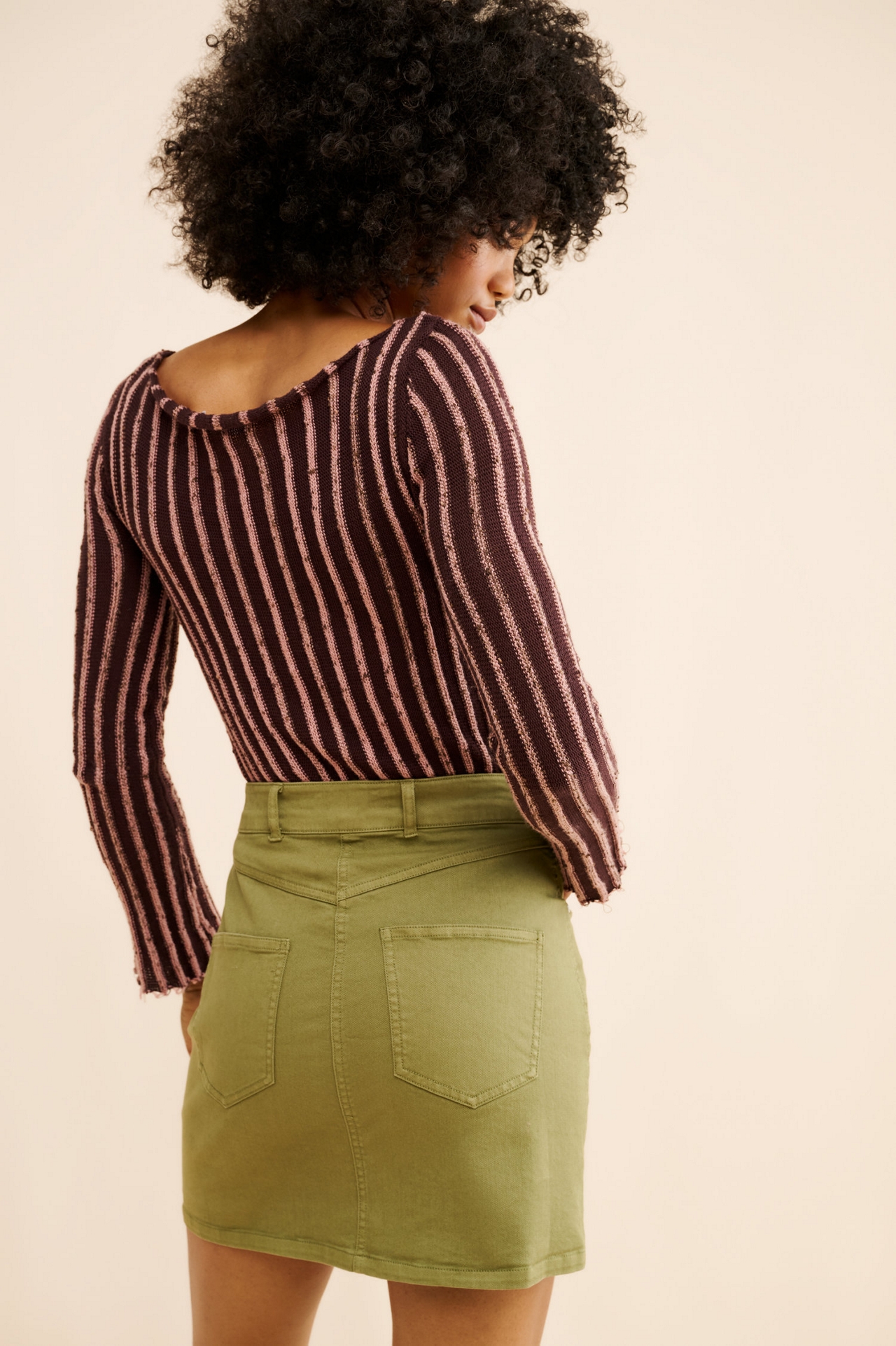 Pilcro Denim Fitted Mini Skirt