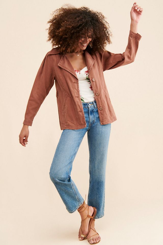 Puff Sleeve Twill Jacket #3