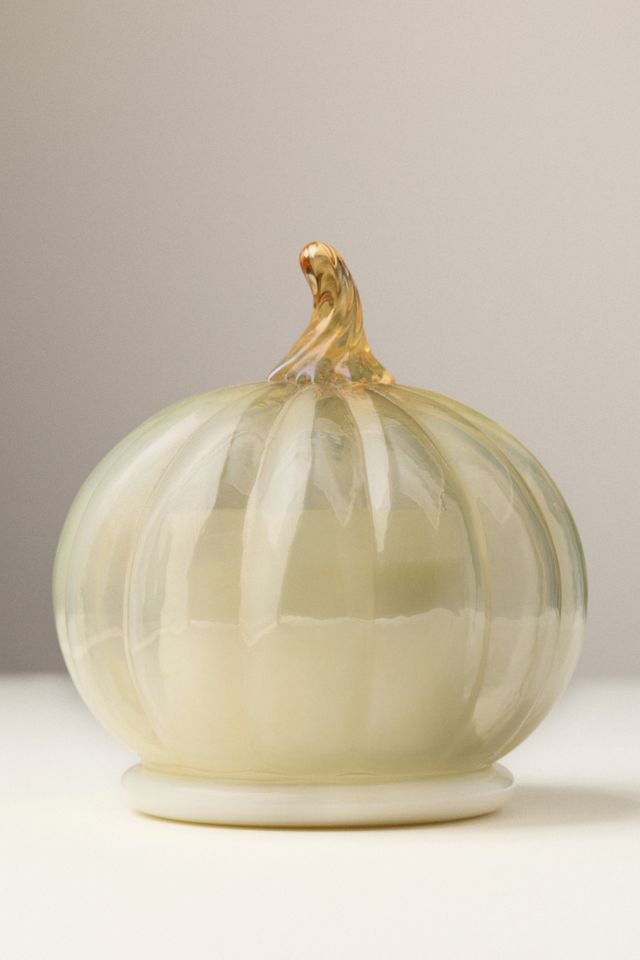 Gourmand Malted Pumpkin & Dark Rum Glass Pumpkin Cloche Candle #2