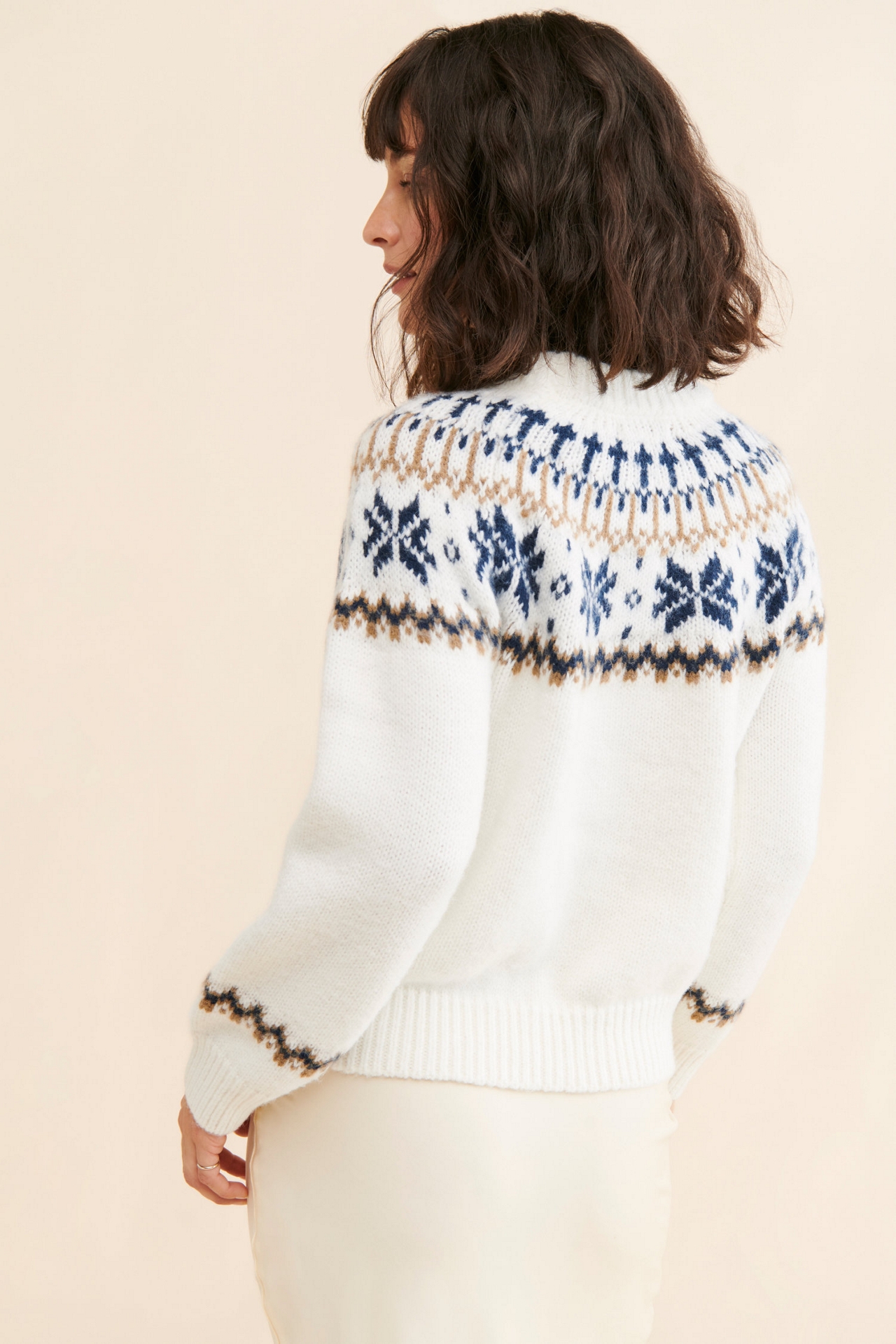 Moon River Crew Neck Fair Isle Sweater