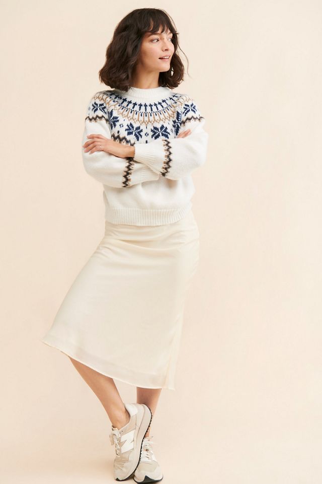 Moon River Crew Neck Fair Isle Sweater #3