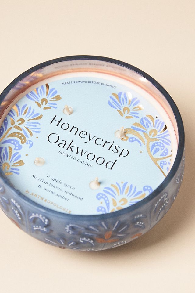 Leora Fruity Honeycrisp Oakwood Glass Candle #3