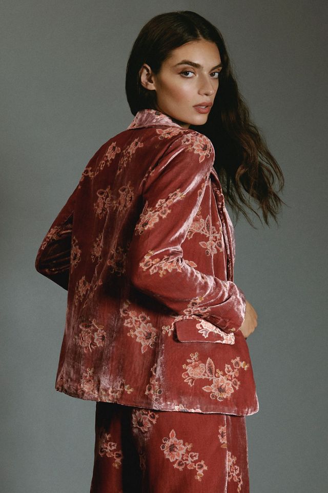 Hutch Floral Velvet Blazer #2