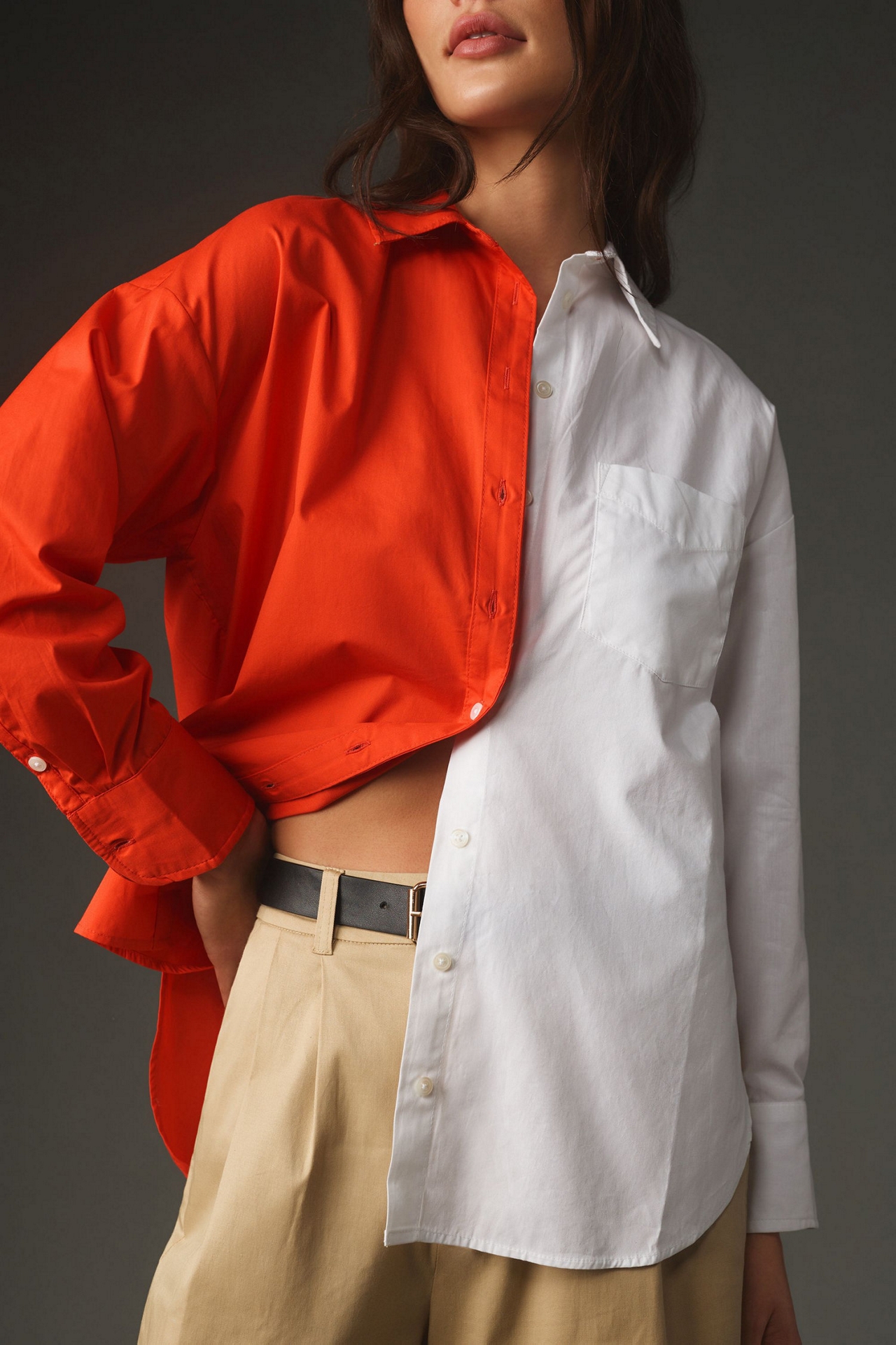 Maeve The Bennet Buttondown Shirt: Colorblock Edition