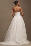 Jenny by Jenny Yoo Miriam Strapless Tulle Basque-Waist Ball-Skirt Wedding Gown