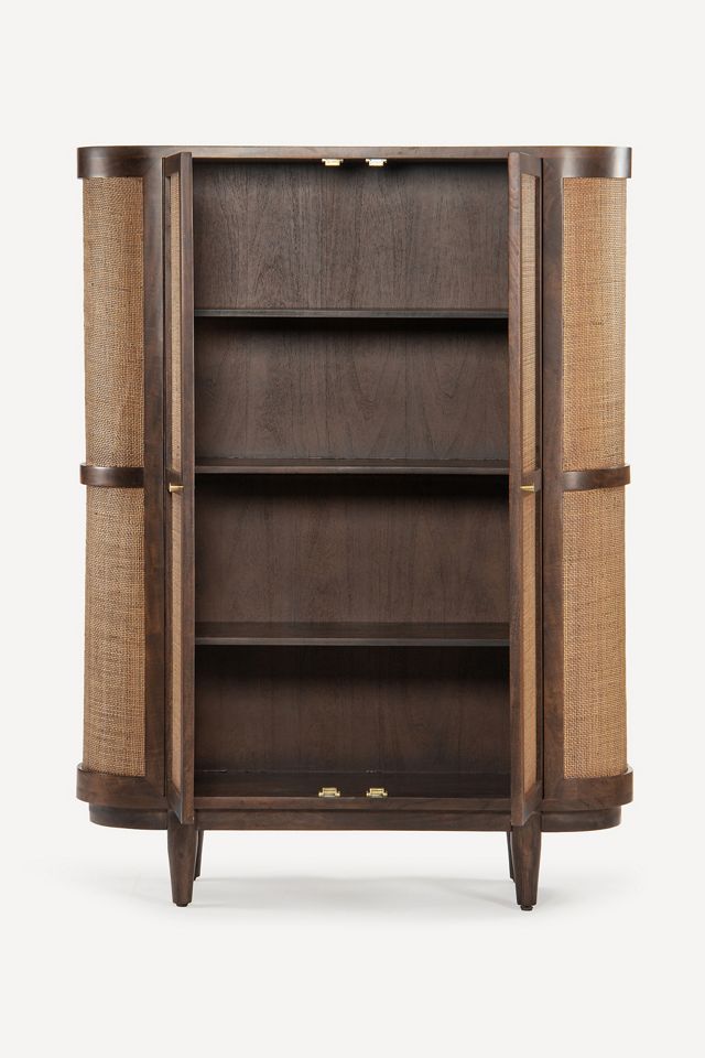 Canggu Acacia Cane Curved Cabinet #2