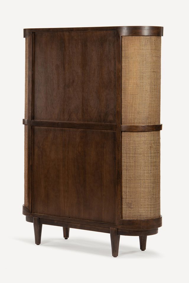 Canggu Acacia Cane Curved Cabinet #4