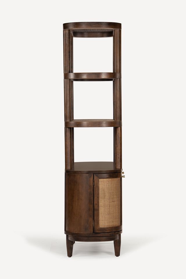 Canggu Acacia Cane Curved Bookshelf #3
