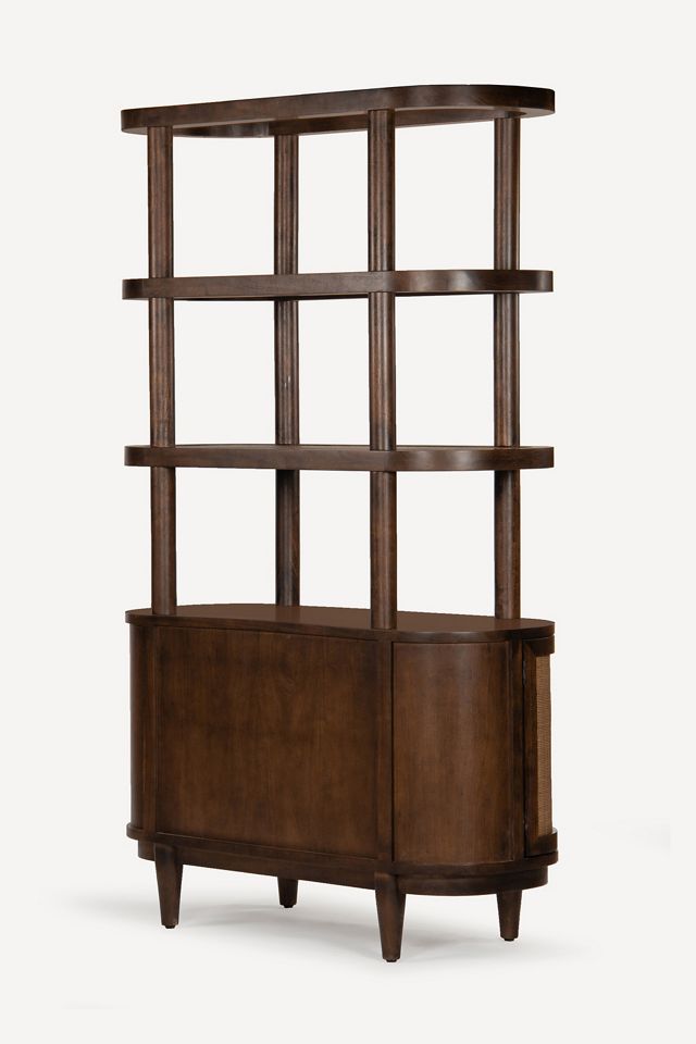 Canggu Acacia Cane Curved Bookshelf #4