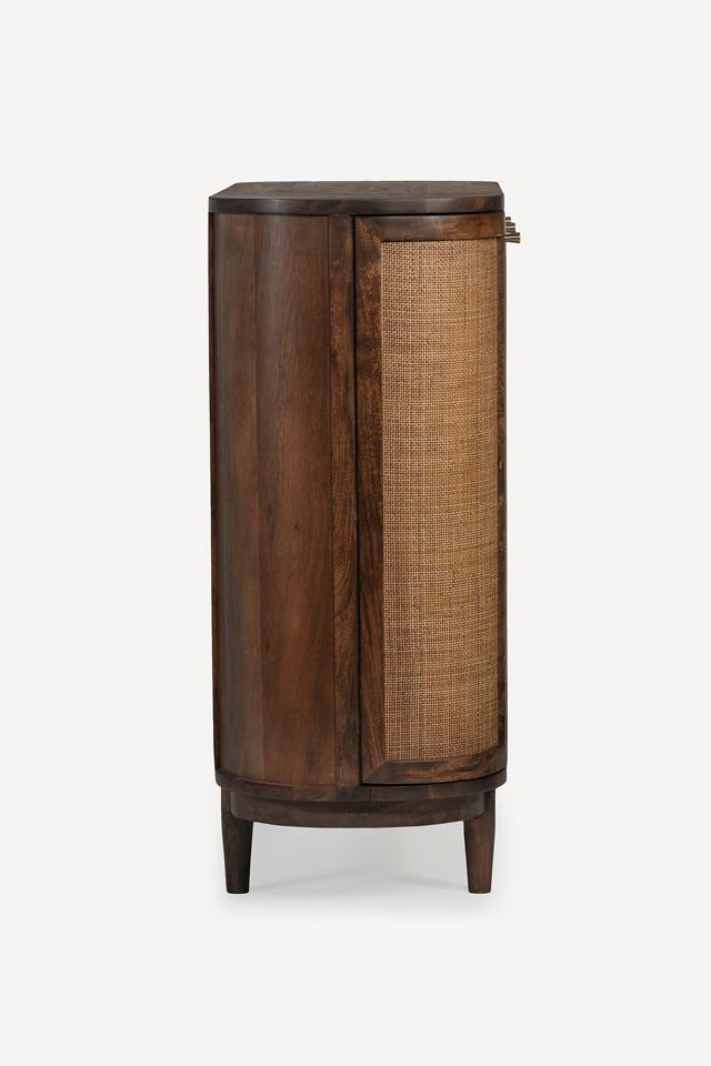 Canggu Acacia Cane Curved Storage Cabinet #4