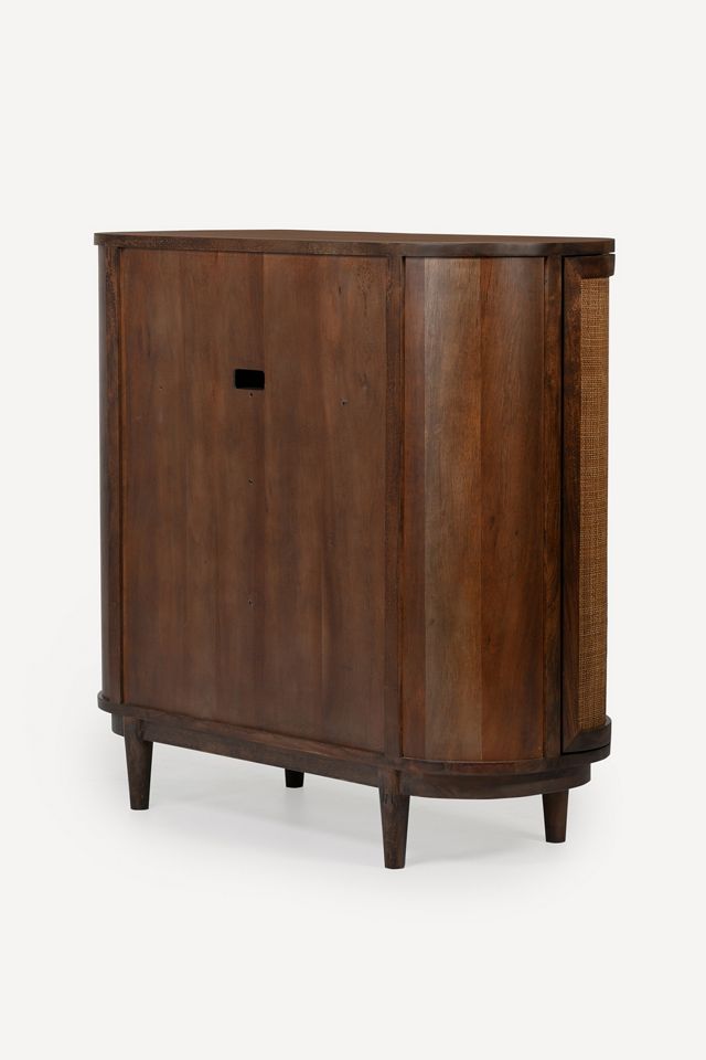 Canggu Acacia Cane Curved Storage Cabinet #5