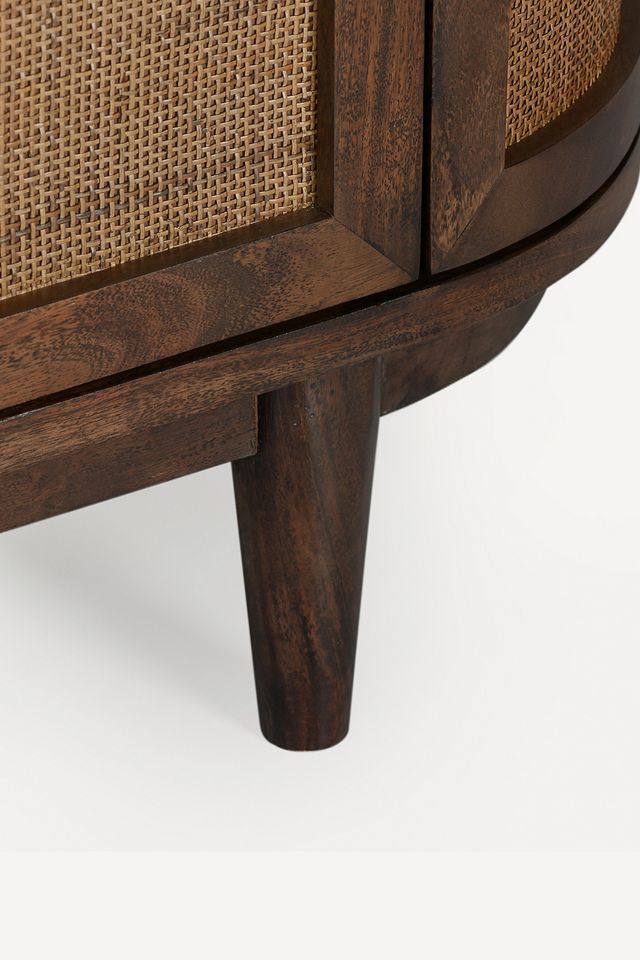 Canggu Acacia Cane Curved Storage Cabinet #6
