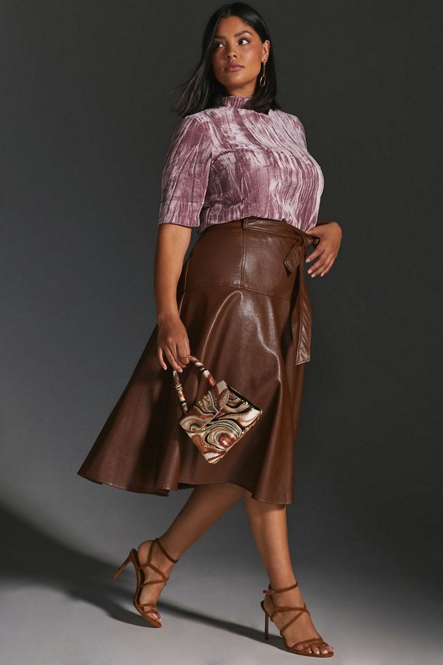 Pilcro Velveteen Mock Neck Top #2