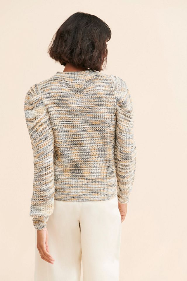 En Saison Puff-Sleeve Knit Sweater #1