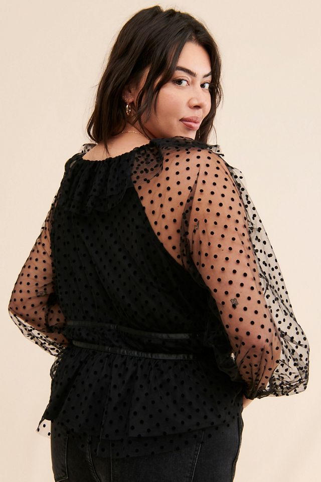 4SI3NNA Chantria Polka Dot Top #1